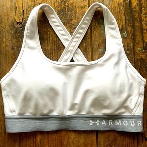 Under Armour Women's Armour Mid Crossback Bra White sz:M